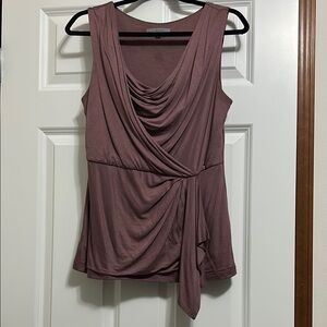 Asymmetrical Sleeveless Wrap Blouse